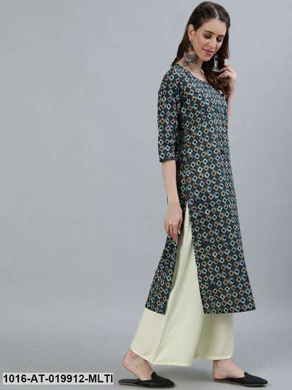 Multi Geometric Printed Kurta