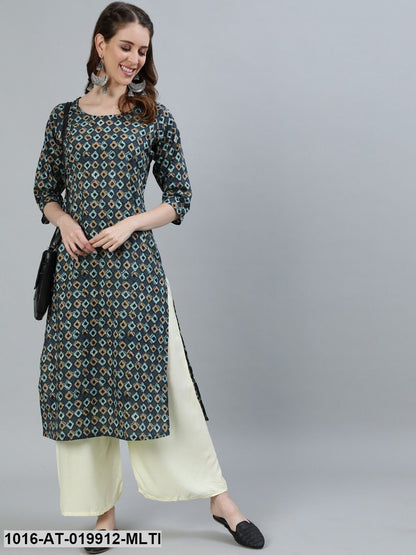Multi Geometric Printed Kurta