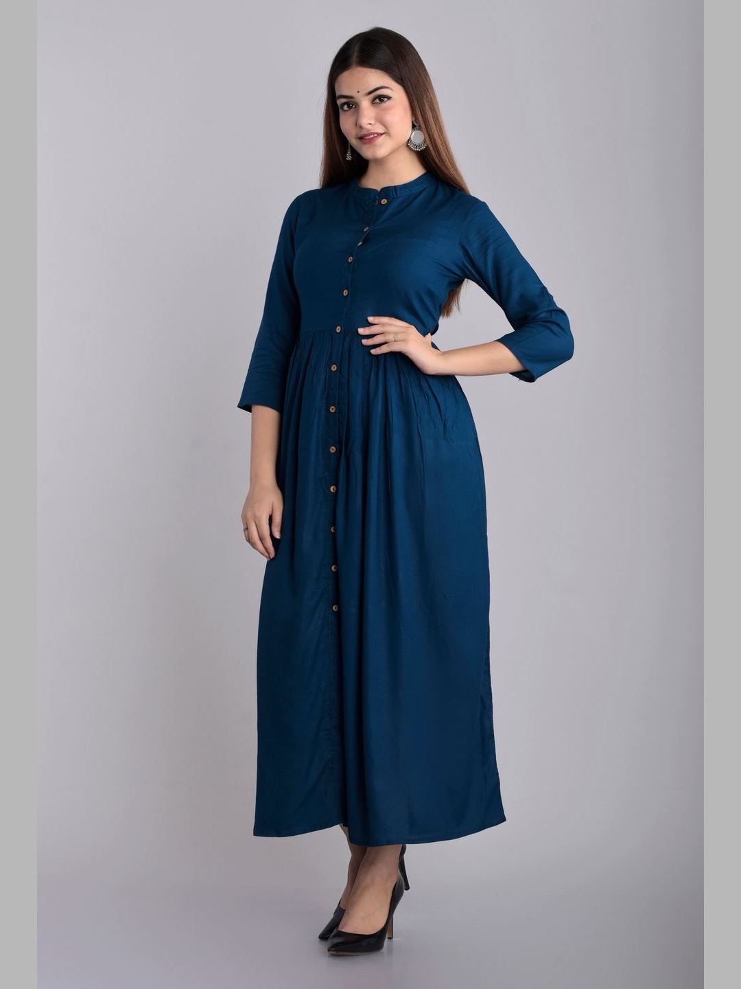 Women Rayon Flared Kurta