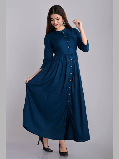 Women Rayon Flared Kurta