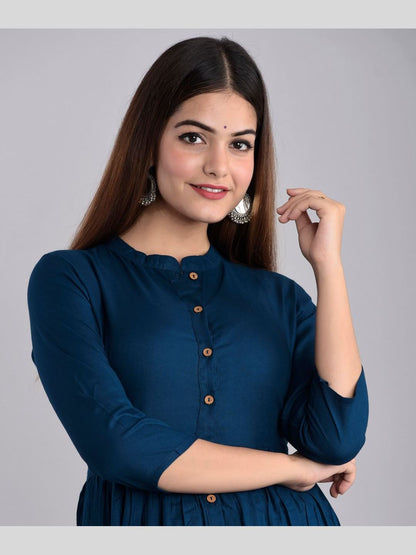 Women Rayon Flared Kurta