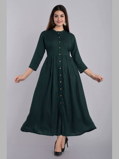 Women Rayon Flared Kurta