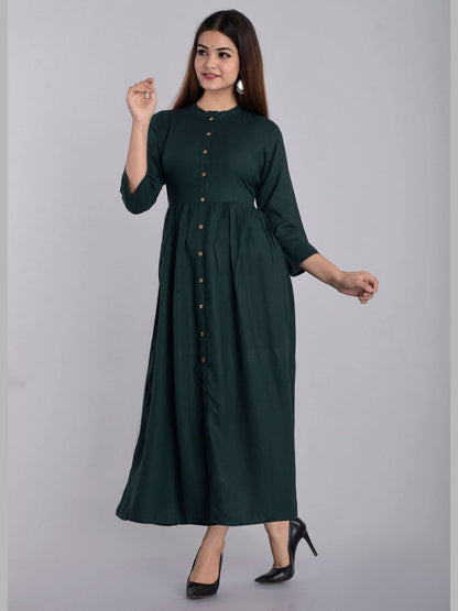 Women Rayon Flared Kurta