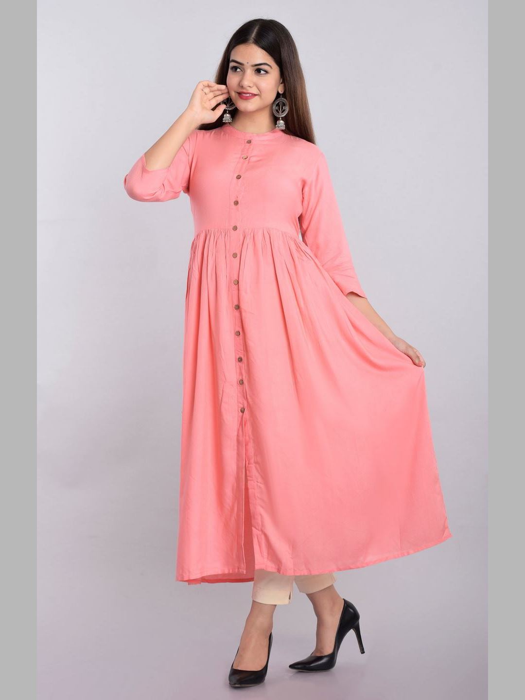 Women Rayon Flared Kurta