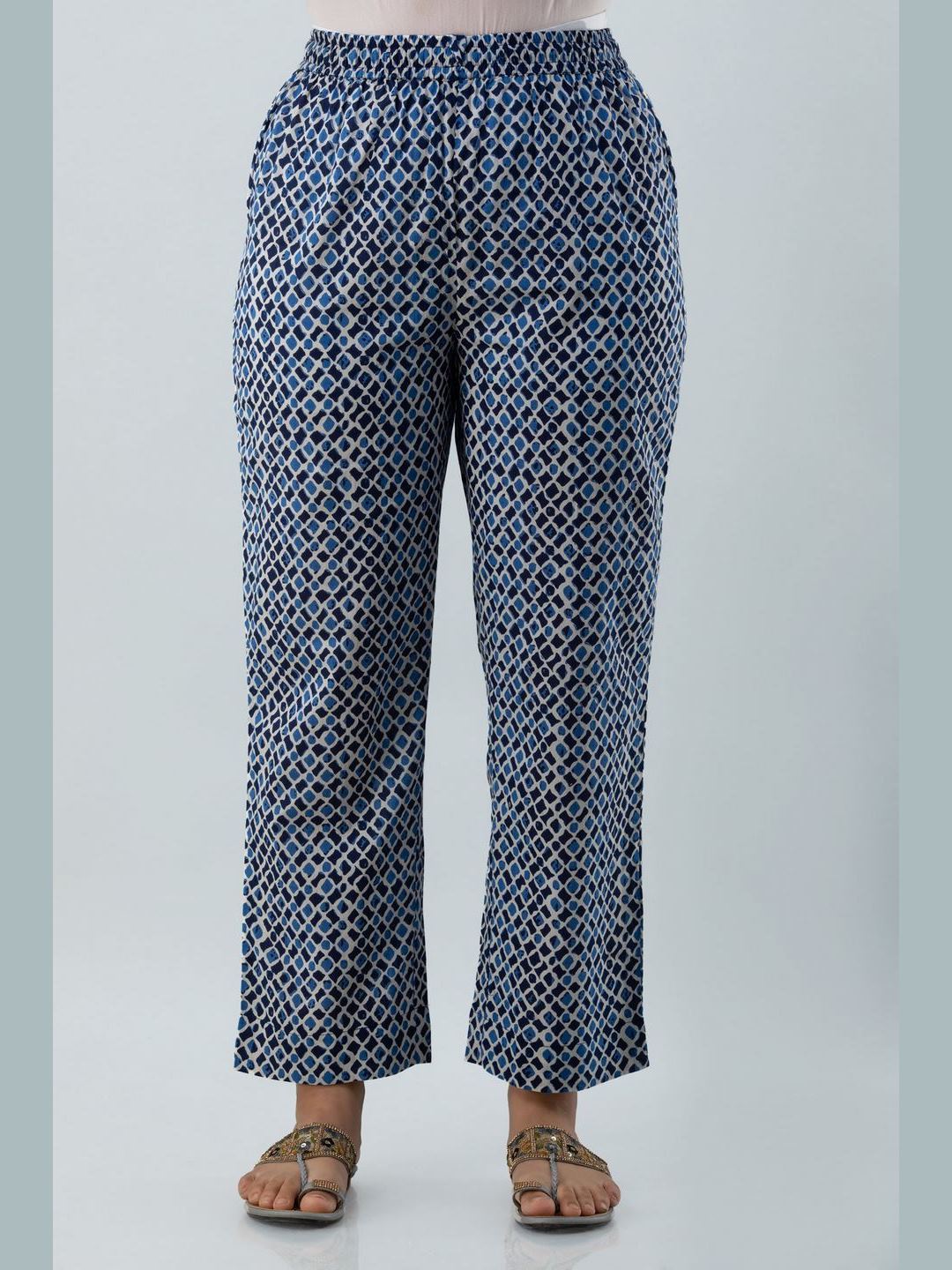 Printed Cotton Round Neck 3/4 Sleeve Straight Calf Length Kurta Set With Dupatta