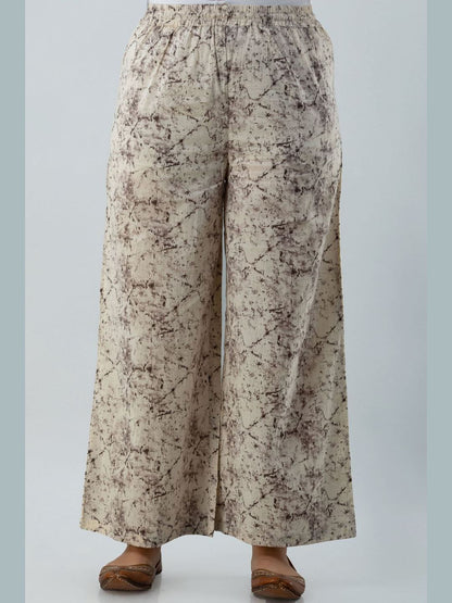 Printed Cotton Round Neck 3/4 Sleeve Straight Calf Length Kurta Set With Dupatta