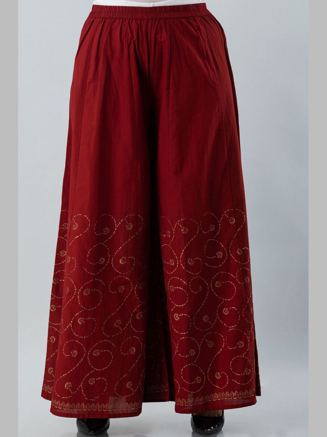 Printed Cotton Round Neck 3/4 Sleeve Straight Calf Length Kurta Set With Dupatta