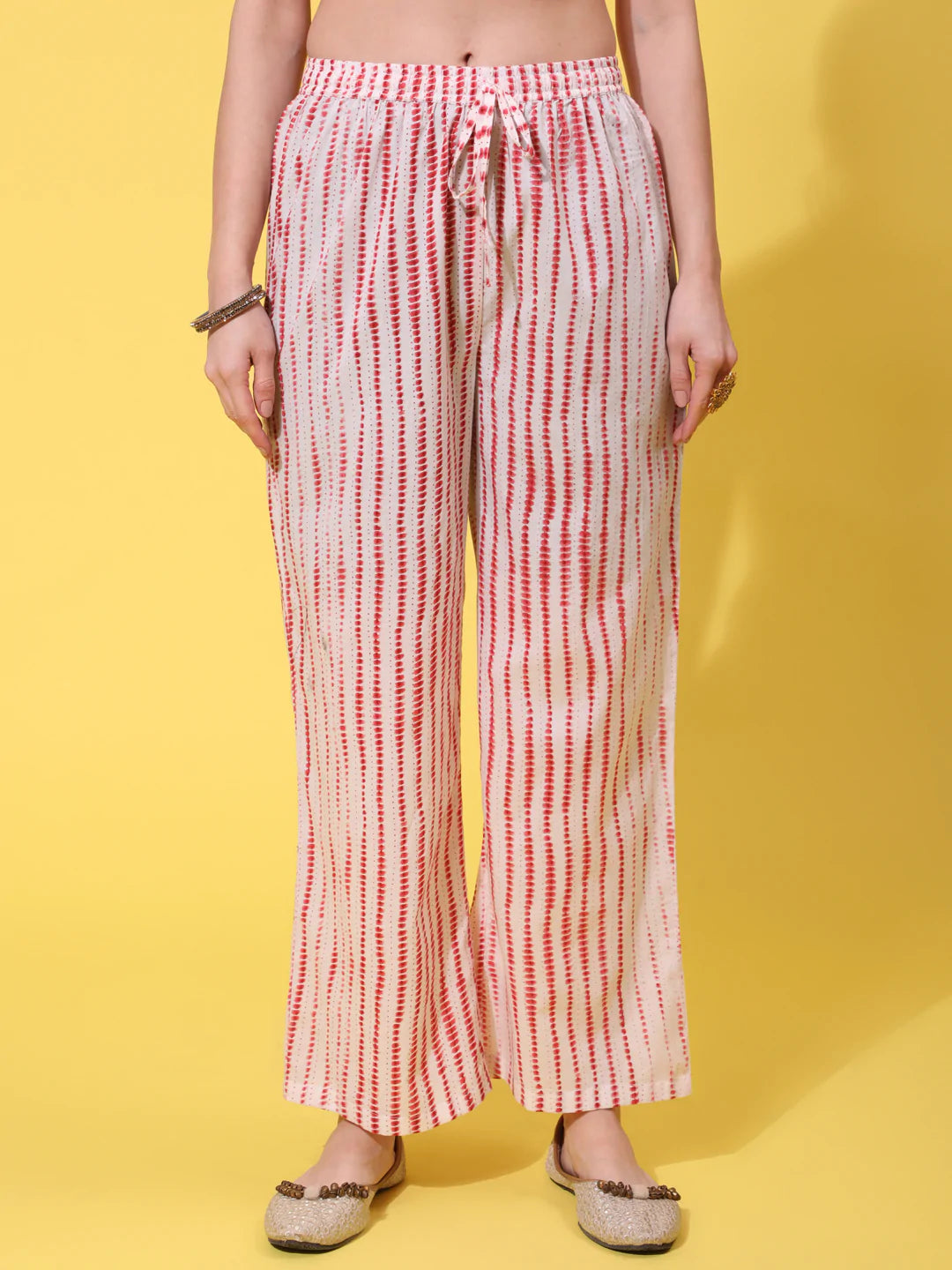 Cotton Calf Length Printed Semi Flared 3/4 Sleeve Collar Neck Kurta Bottom Dupatta Set