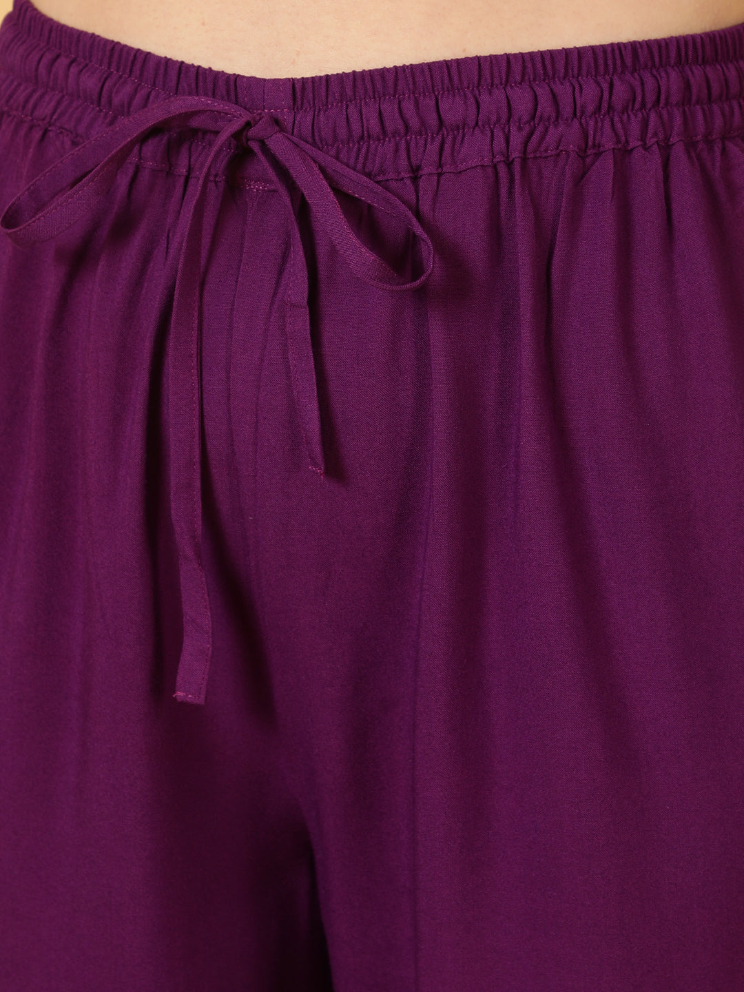 Rayon  Calf Length Printed Straight 3/4 Sleeves V-Neck Kurta Bottom Dupatta Set