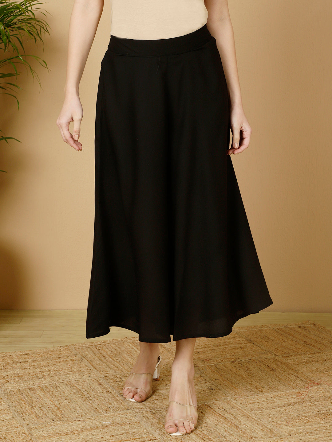 Rayon Solid Flared Palazzos