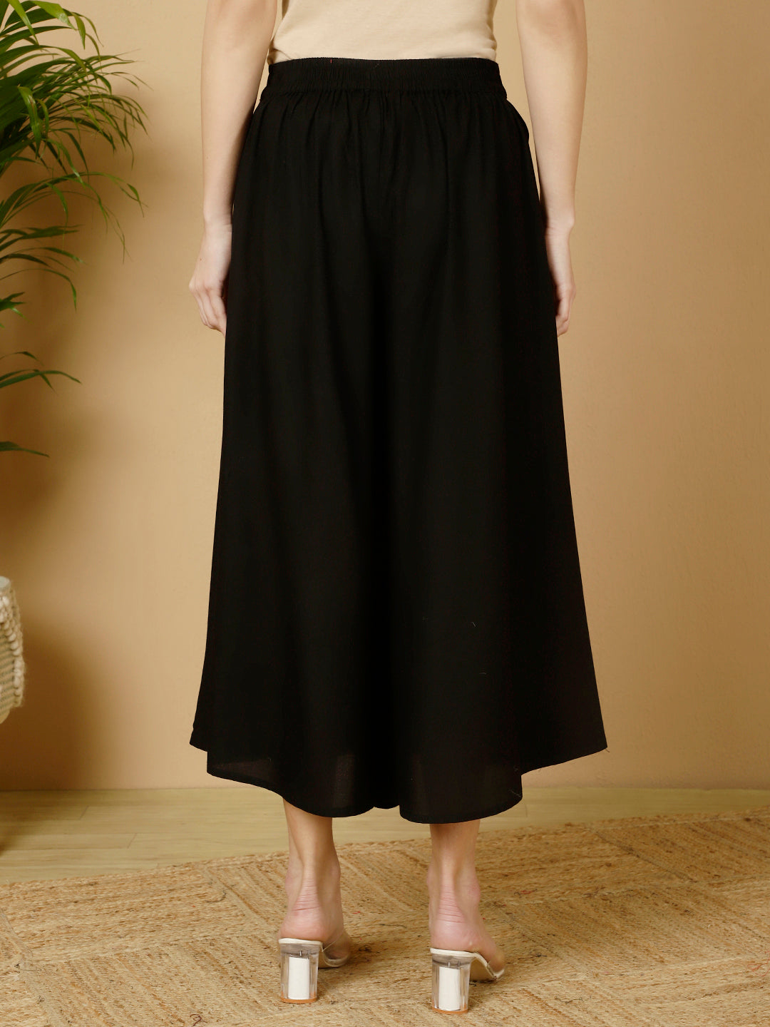 Rayon Solid Flared Palazzos