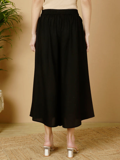Rayon Solid Flared Palazzos