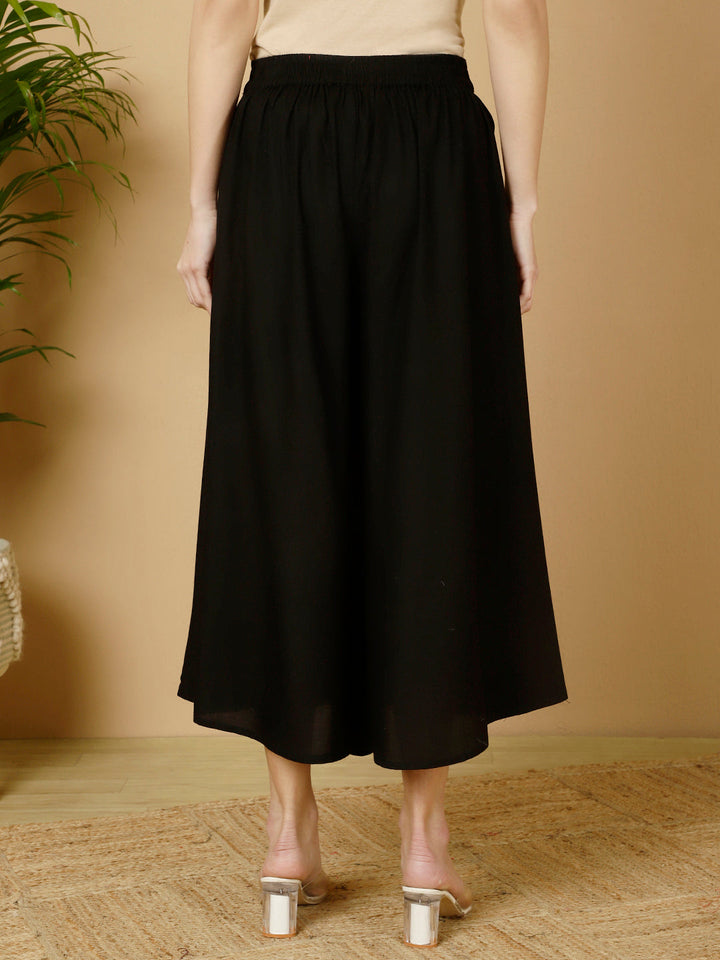Rayon Solid Flared Palazzos