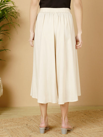 Rayon Solid Flared Palazzos