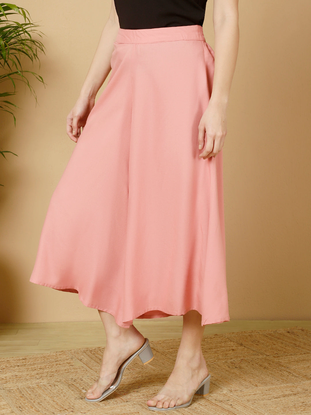 Rayon Solid Flared Palazzos