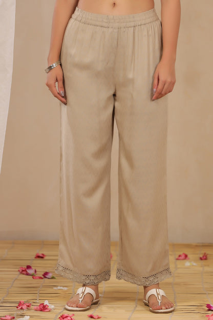 Sandgrey Rayon Dobby Flared Palazzo