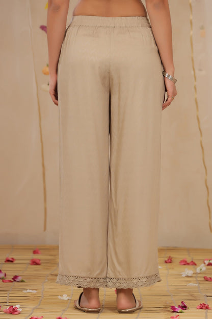 Sandgrey Rayon Dobby Flared Palazzo