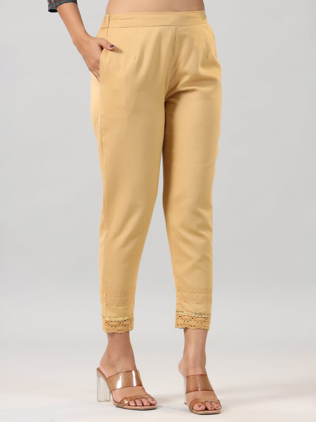 Green Georgette Printed High-Low Straight Tunic