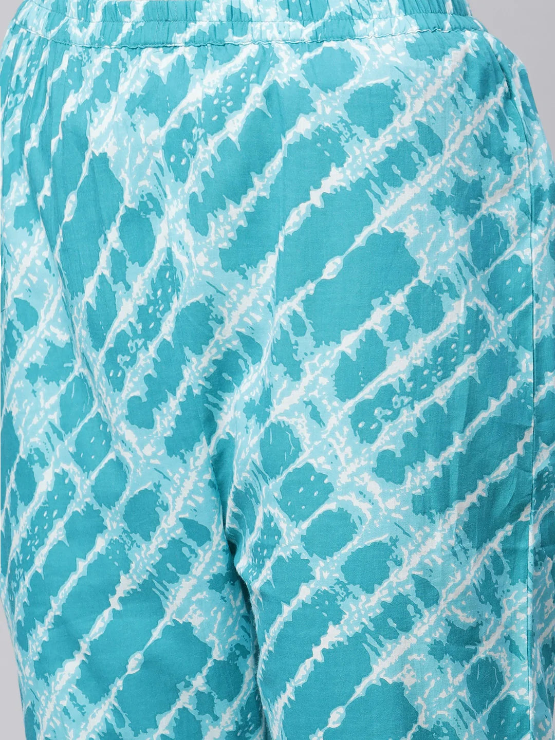 Cotton Tie Die Kaftan set (Blue)