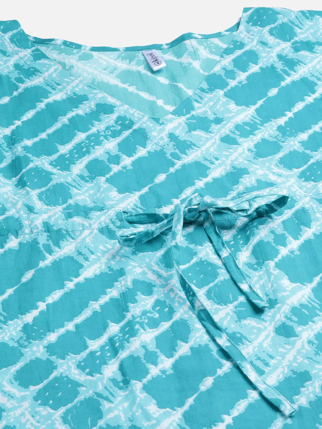 Cotton Tie Die Kaftan set (Blue)