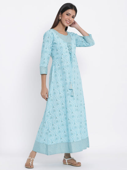 Cotton Printed Anarkali Gown