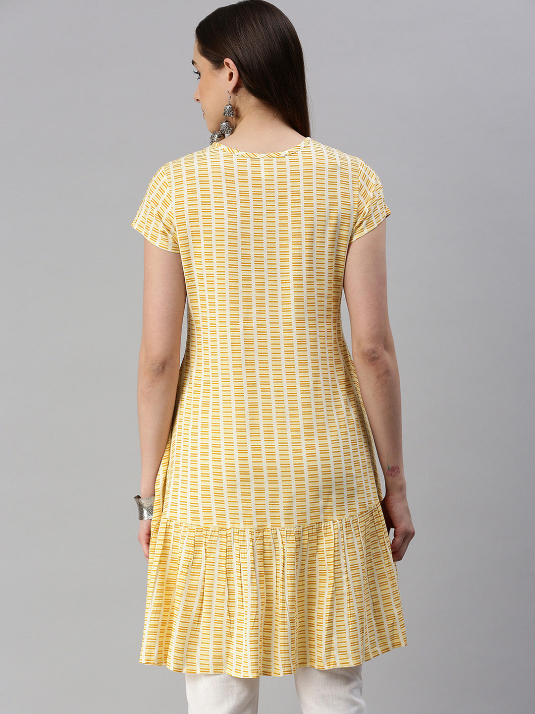 Rayon Printed A-line Short Dress