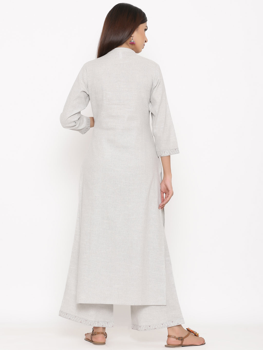 Cotton Printed Straight Kurta Palazzo Set