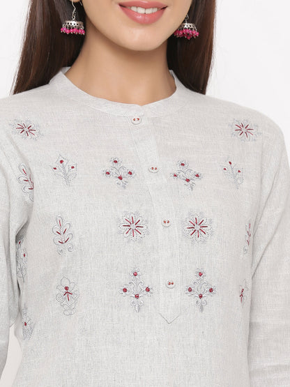 Cotton Printed Straight Kurta Palazzo Set