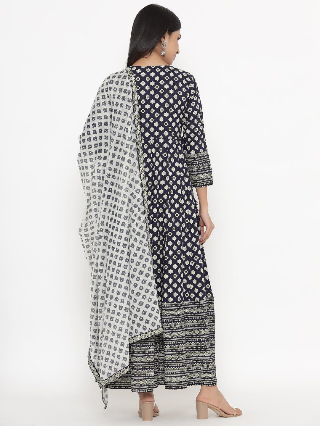 Rayon Printed Regular Kurta With Dupatta