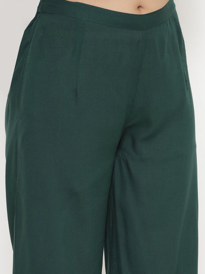 Rayon Printed Regular Kurta Palazzo Set