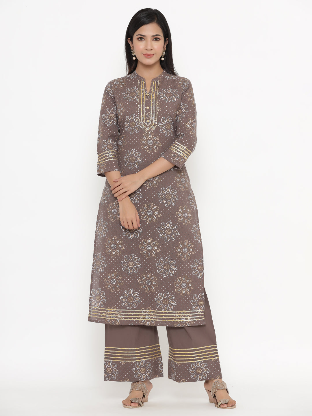 Cotton Printed Regular Kurta Palazzo Set