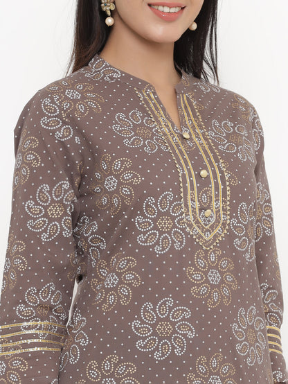 Cotton Printed Regular Kurta Palazzo Set