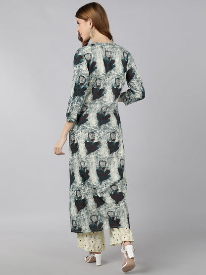 Rayon Geometric Regular Indo-Western (Yellow)