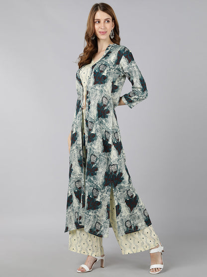 Rayon Geometric Regular Indo-Western (Yellow)