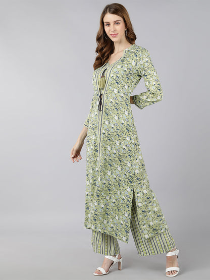 Rayon Printed Regular Indo-Western (Multicolour)