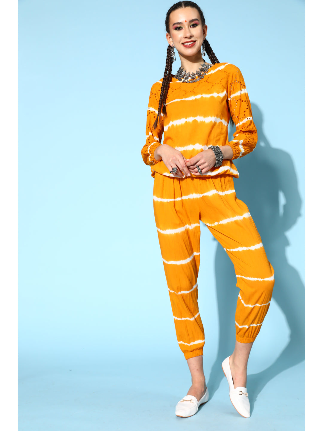 Cotton Dyed Regular Ethnic Set (Mustard)