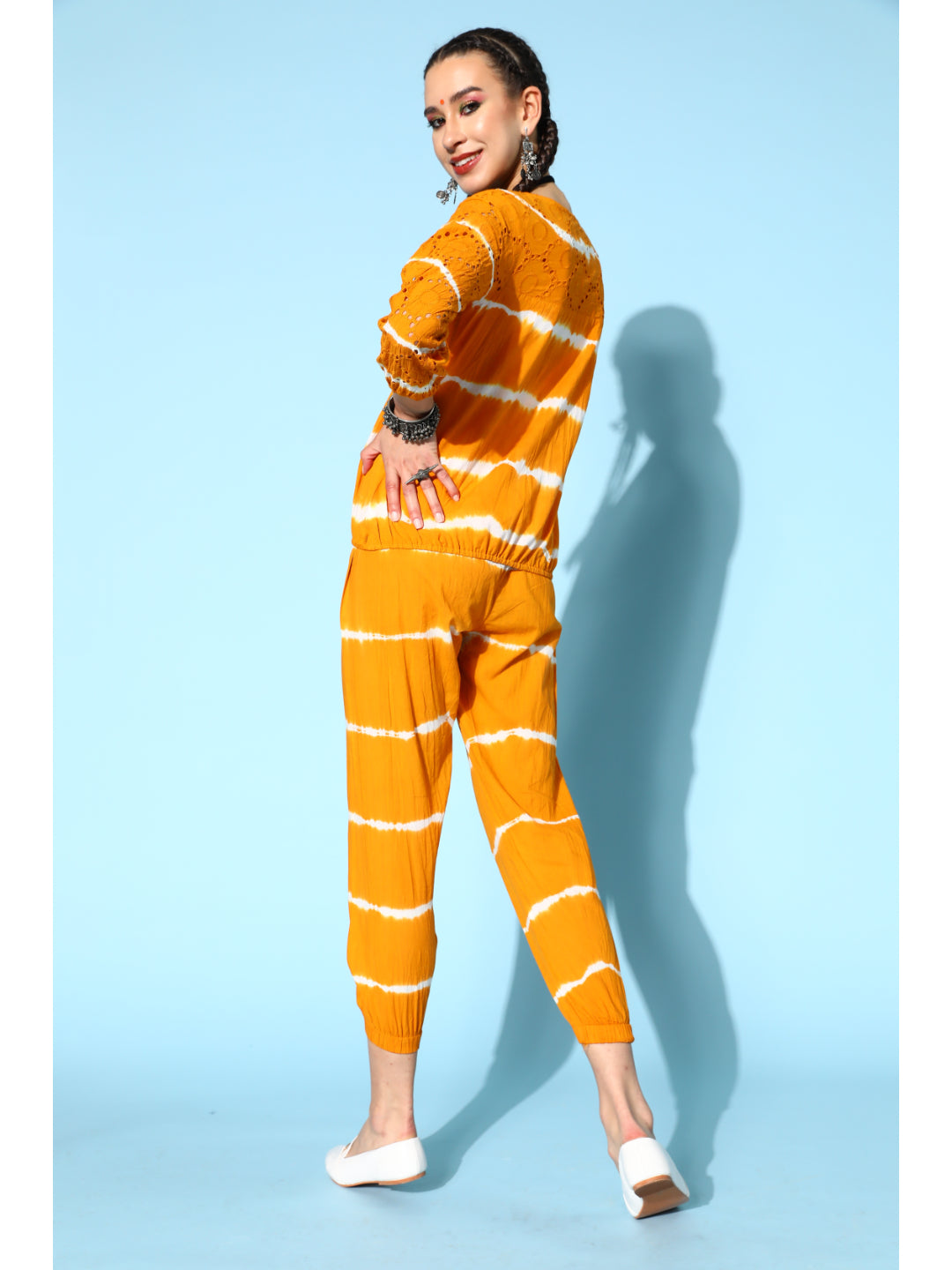 Cotton Dyed Regular Ethnic Set (Mustard)