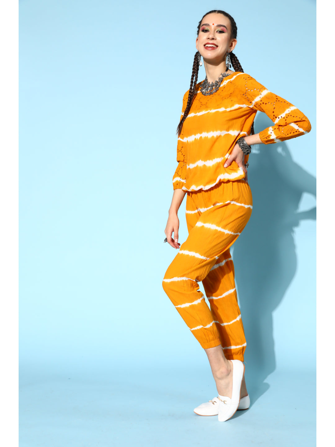 Cotton Dyed Regular Ethnic Set (Mustard)