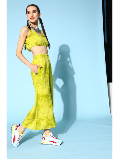 Rayon Dyed Regular Ethnic Set (Green)