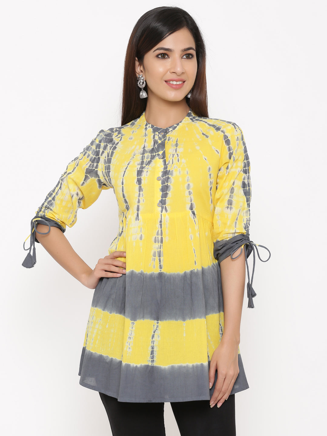 Cotton Tie Die Print Regular Top