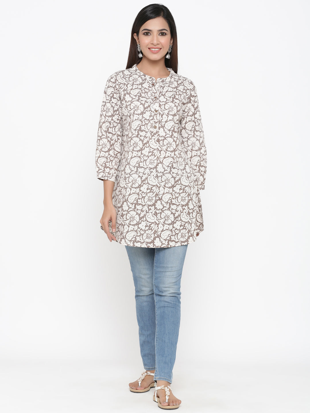 Cotton Printed A-Line Tunic