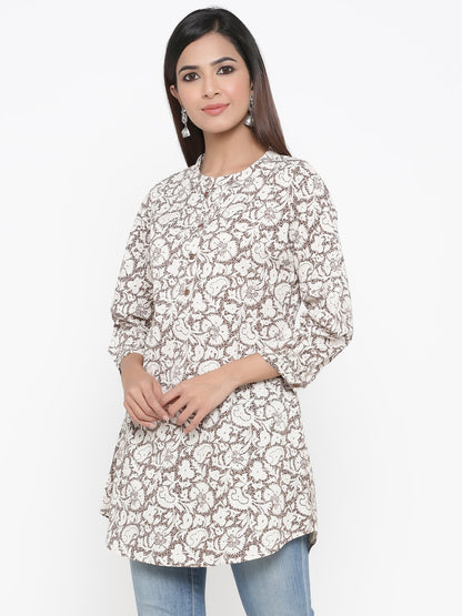 Cotton Printed A-Line Tunic