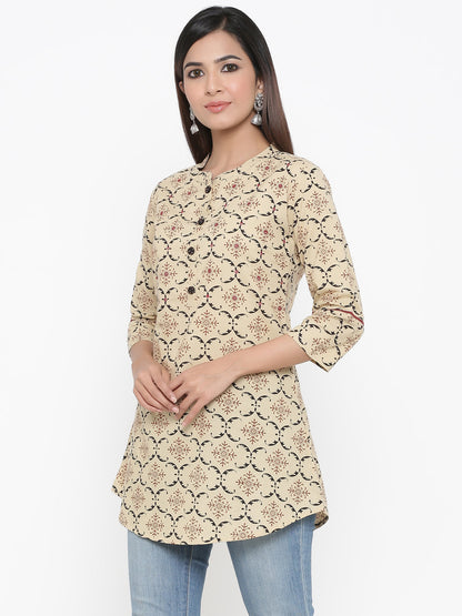 Cotton Printed A-Line Tunic