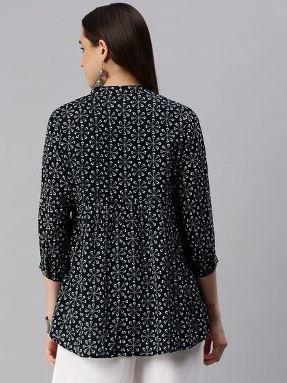 Rayon Printed Peplum Top