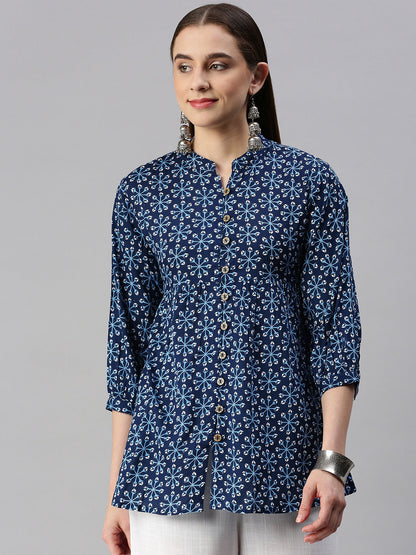 Rayon Printed Peplum Top