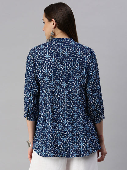 Rayon Printed Peplum Top