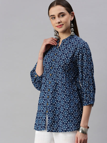 Rayon Printed Peplum Top