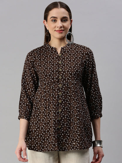 Rayon Printed Peplum Top