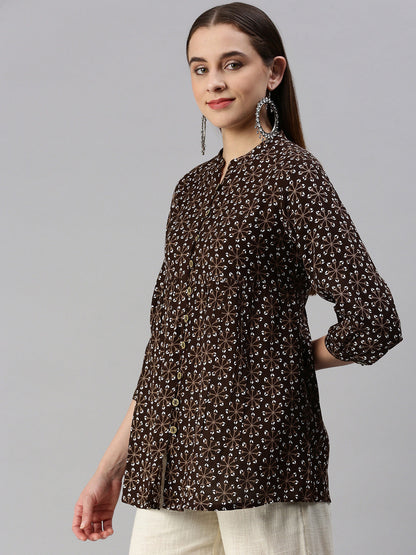 Rayon Printed Peplum Top