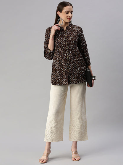 Rayon Printed Peplum Top